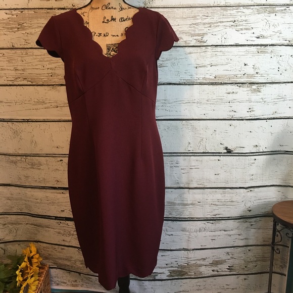 adrianna papell maroon dress